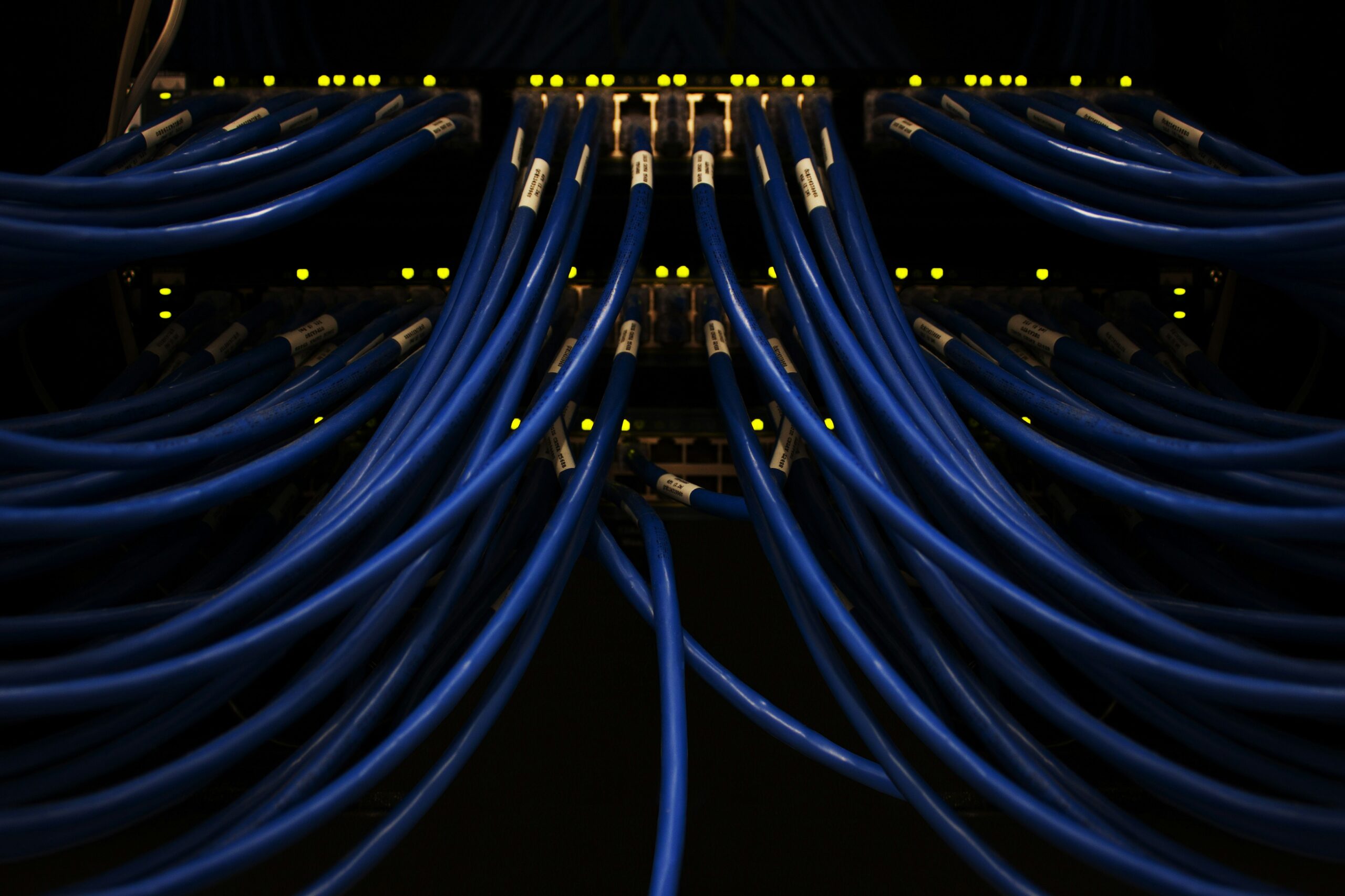 Ethernet network cabling used in a home streaming setup