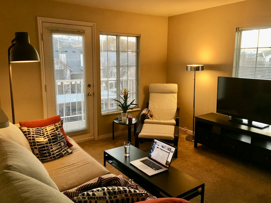 Living room streaming setup for Apple TV and IPTV viewing